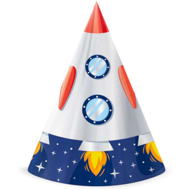 Čiapočky papierové Vesmír 6 ks