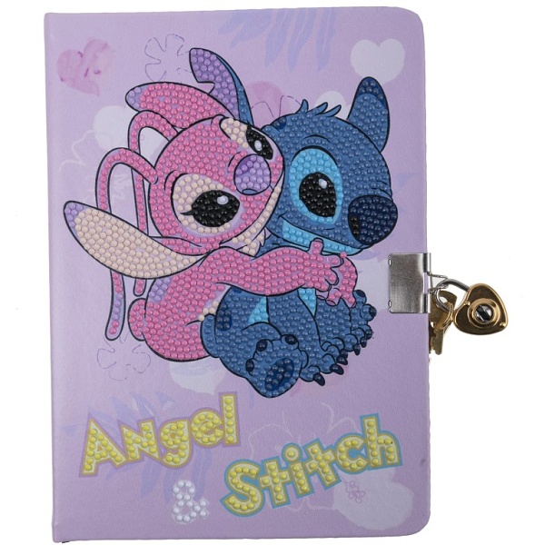 Crystal Art blok se zamykáním - Stich a Angel