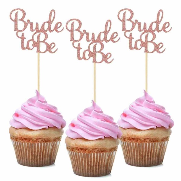 Dekorácia cupcakes Bride to be Rose gold 6 ks