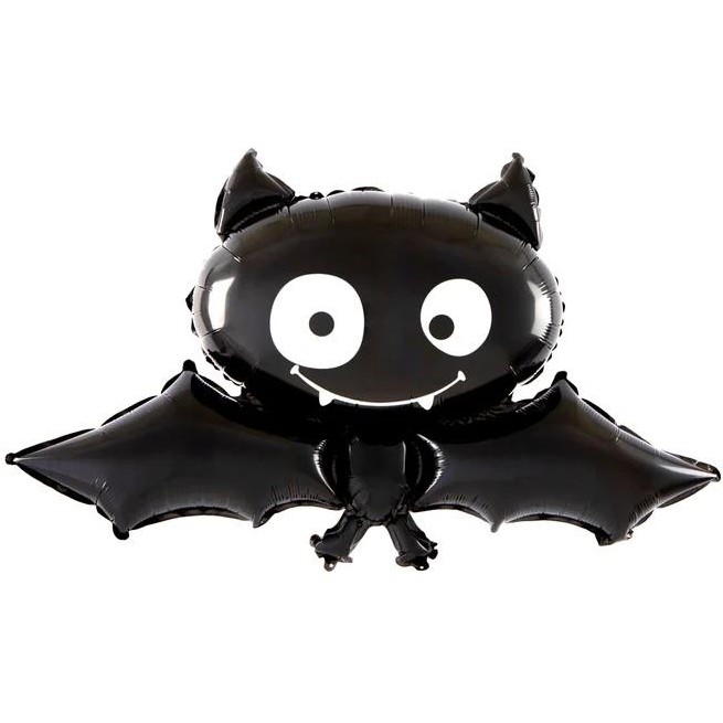 Fóliový balónek Halloween netopýr černý 96x67cm