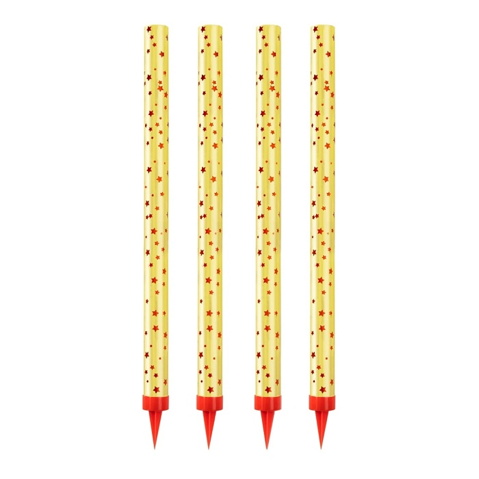 Fontány dortové zlaté 25cm 4ks