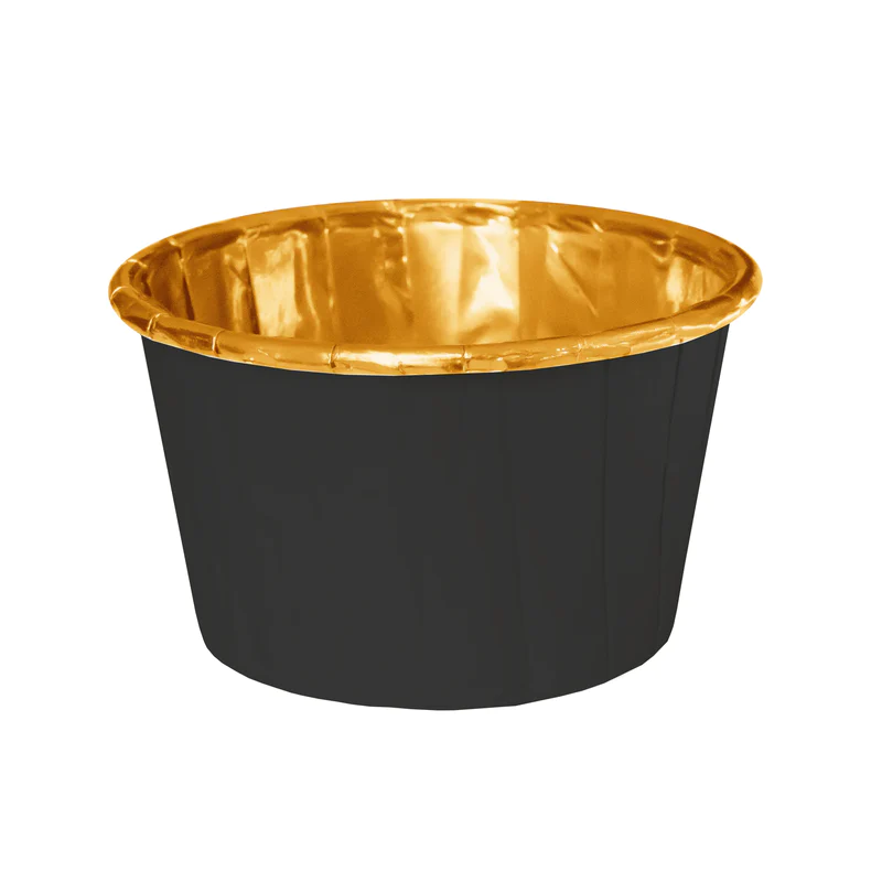 Formy na košíčky černé a zlaté 20 ks