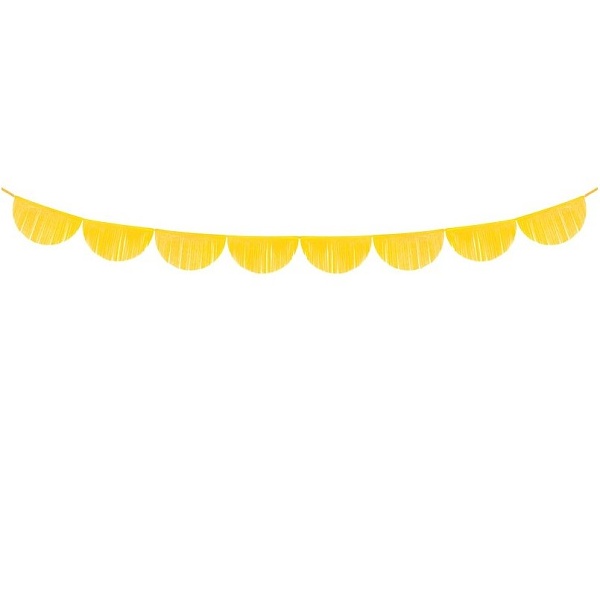Girlanda strapcová oblúková žltá 3 m