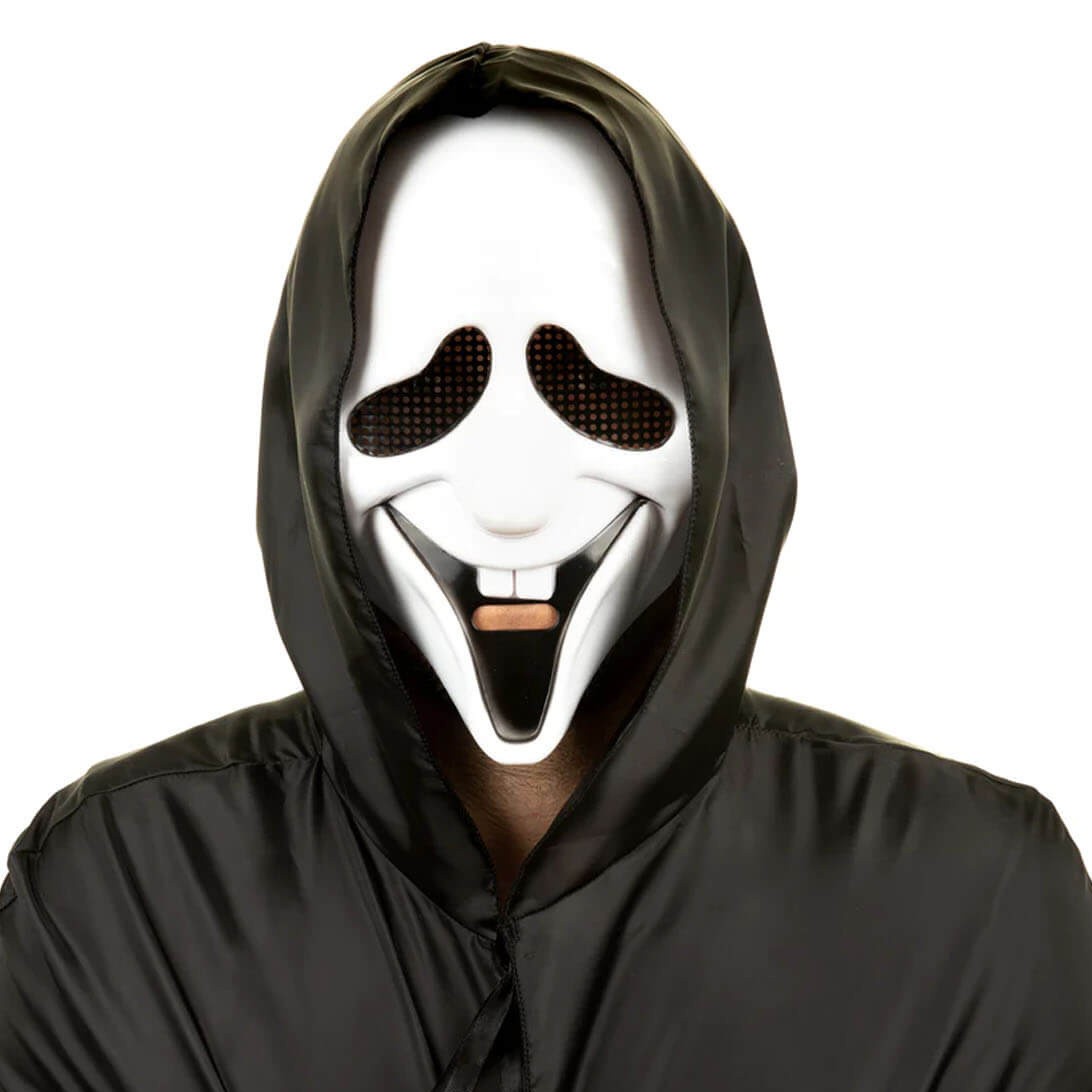 Halloweenská maska bílý duch 25,5x17cm