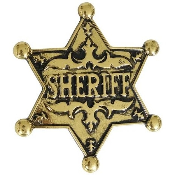 Hviezda zlatá Sheriff 1 ks