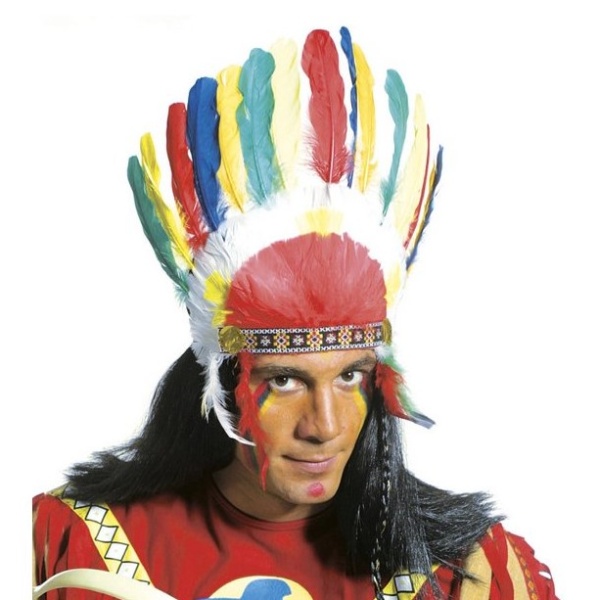 INDIÁNSKA čelenka páperová