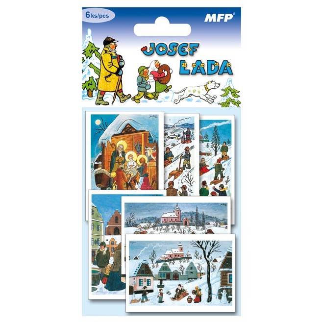 Jmenovky na dárky Josef Lada 6 ks