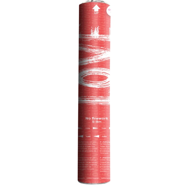 Konfety vystreľovacie Love červeno-biele srdiečka 28 cm