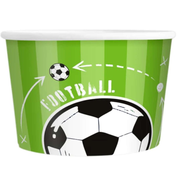 Tégliky na zmrzlinu Futbal 150 ml 6 ks