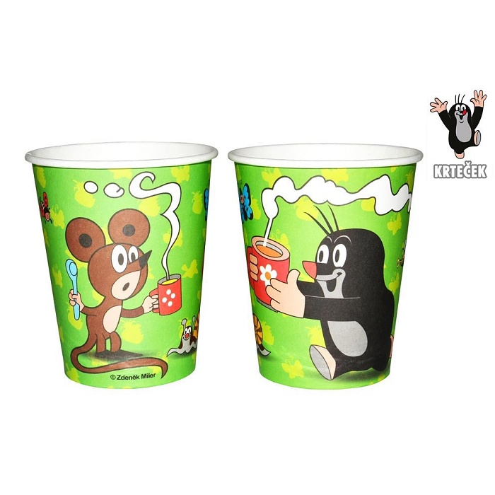Kelímky papírové Krteček a kamarádi 250 ml 6 ks