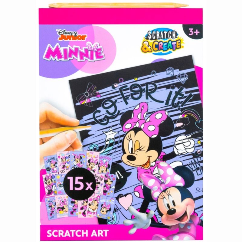 Kniha vyškrabávacích obrázků Disney Minnie A5