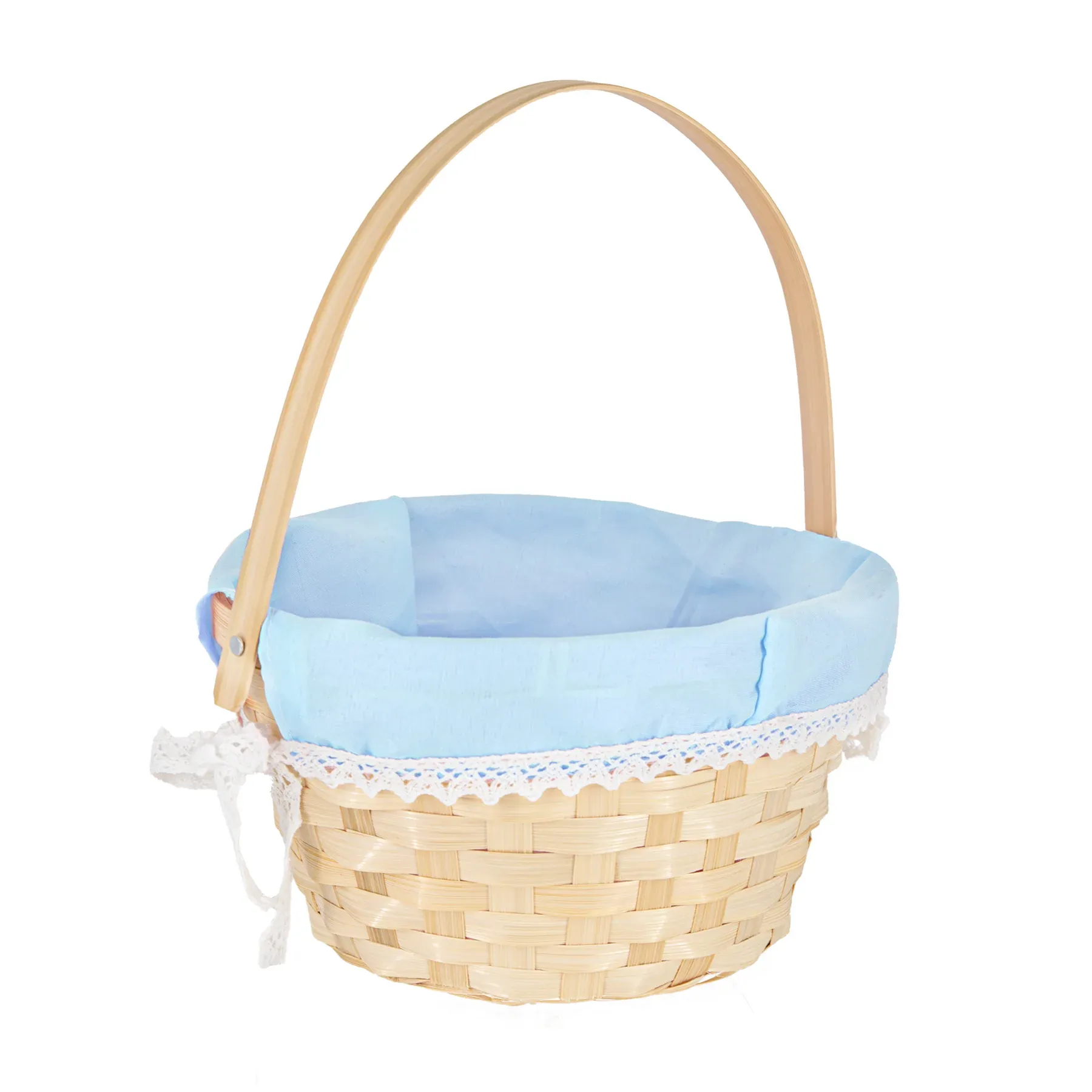 Košík Velikonoční s modrou látkou
