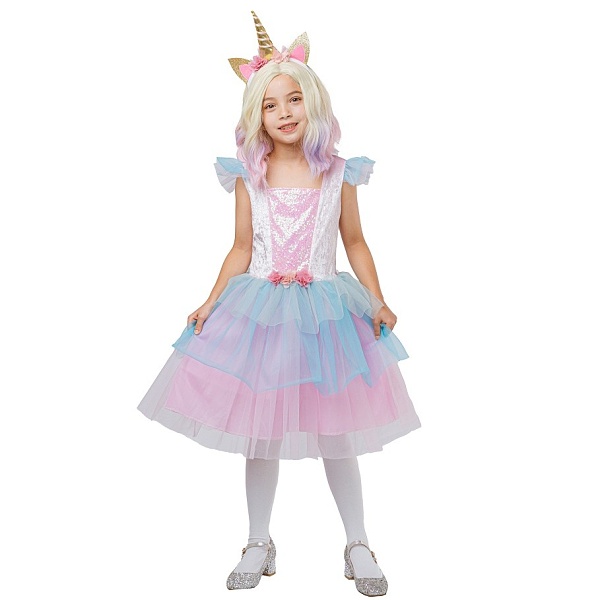 Kostým dětský pastelový Unicorn 120/130 cm