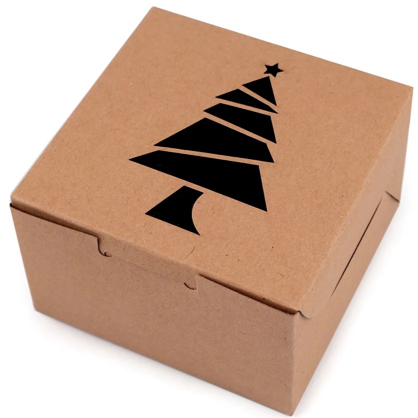 Krabička papírová s průhledem Stromeček