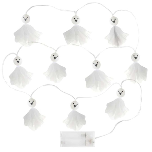 LED svetelná reťaz Duchovia s textíliou 2 m