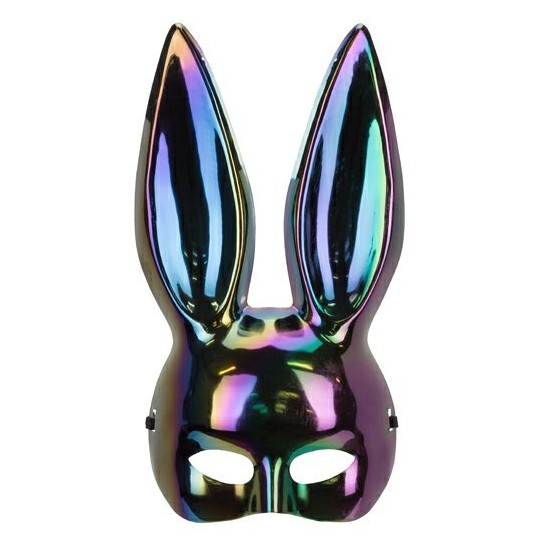 Maska Zajíček iredescent černá