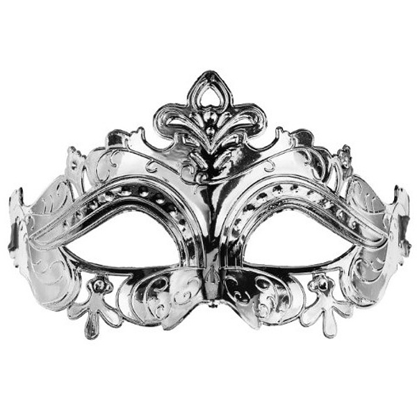Maska karnevalová stříbrná