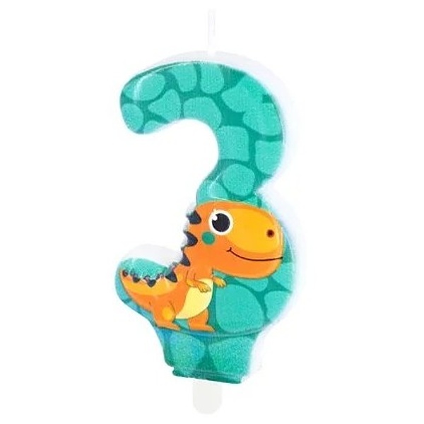 Narozeninová svíčka Dinosaur č. 3