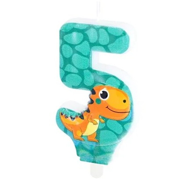 Narozeninová svíčka Dinosaur č. 5