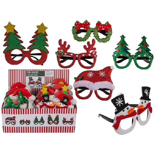 Party okuliare Vianočný mix 1 ks