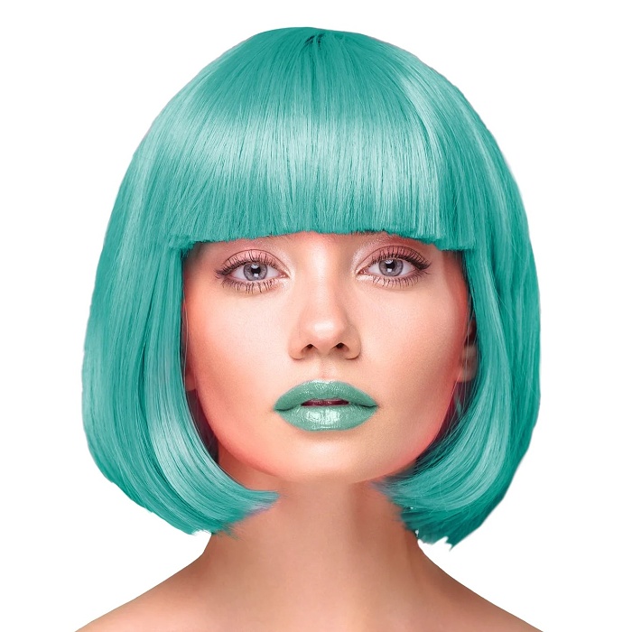 Paruka tyrkysové krátké vlasy