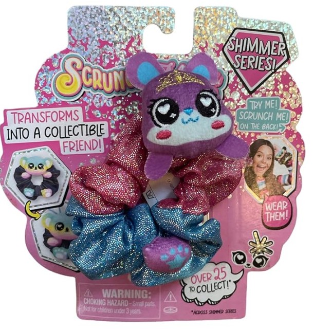 Plyšová třpytivá gumička a zvířátko 2v1 ScrunchMiez