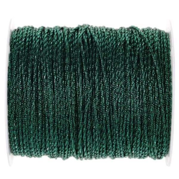 Provázek metalický tmavě zelený 1mm x 20m