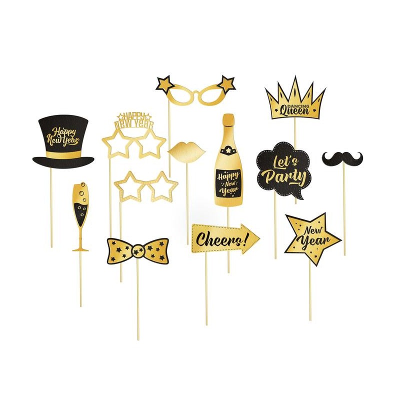 Rekvizity do fotokútika Silvester 13 ks