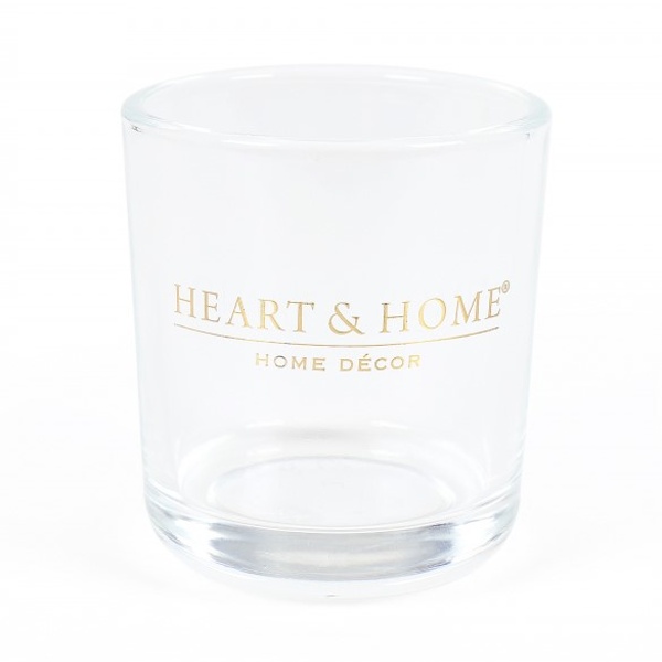 SVIETNIK sklenený na sviečky Heart & Home bez obalu