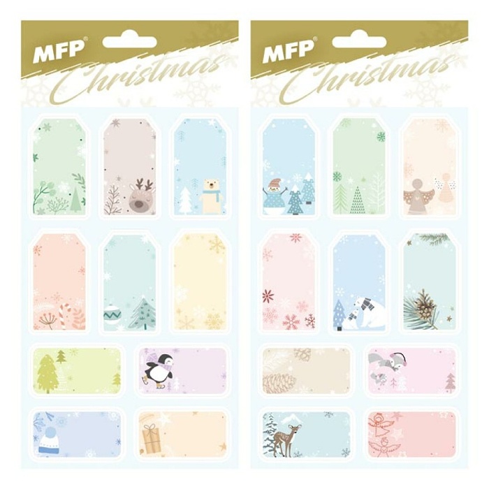 Samolepky na dárky vánoční 20ks