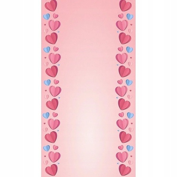 Šerpa na stůl Love is in the air růžová 33x200cm