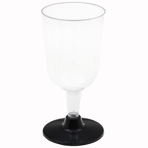 Sklenička na víno znovupoužitelná černá 200 ml