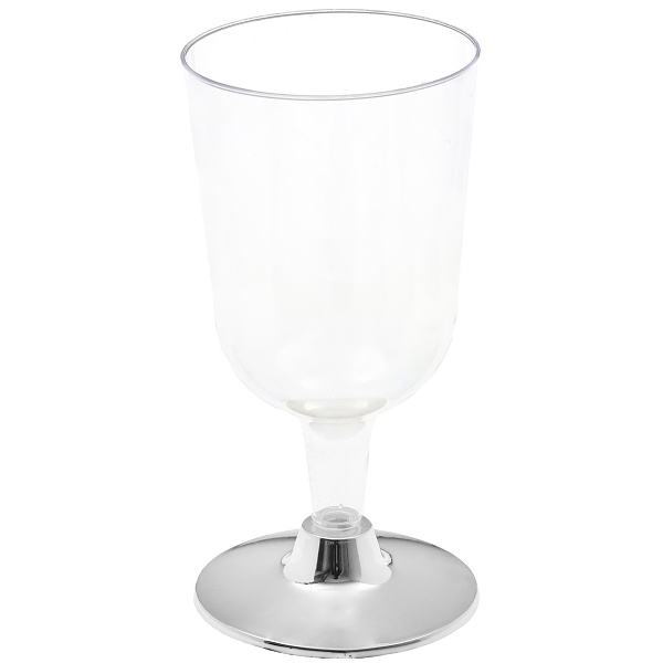 Skleničky na víno stříbrné 200 ml 6 ks