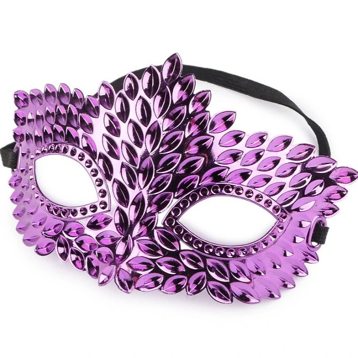 Škraboška karnevalová fialová