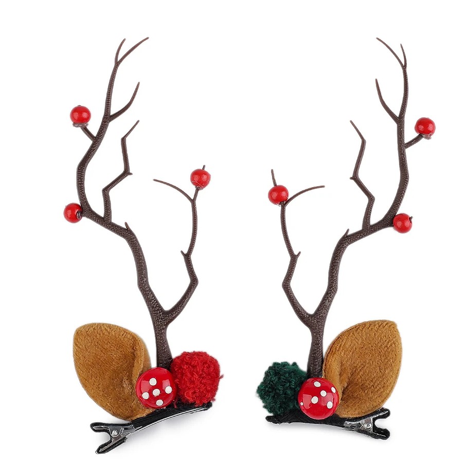 Sponky do vlasů parohy s šípky velbloudí béžová