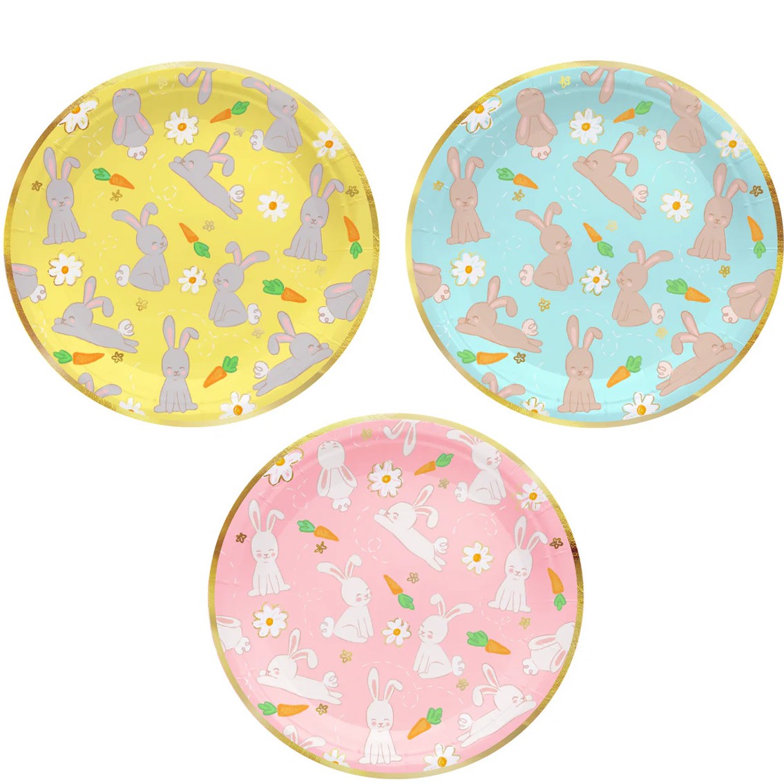 Talíře papírové Zajíčci 18 cm 6 ks