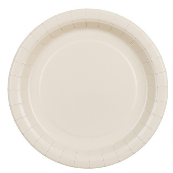 Talíře papírové béžové 23 cm 6 ks