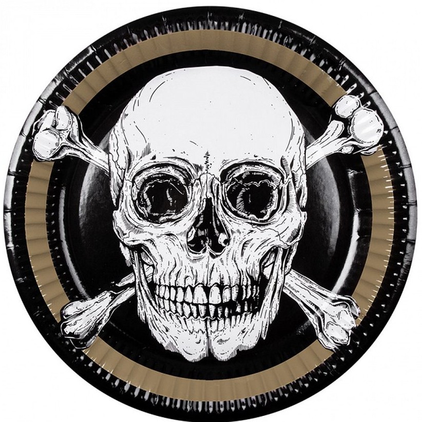 Talířky papírové Pirát 23 cm 10 ks
