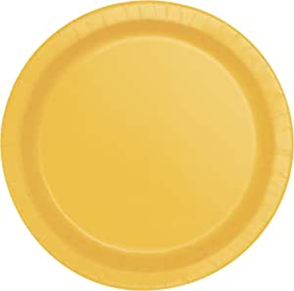 Tanieriky papierové žlté 17 cm 8 ks