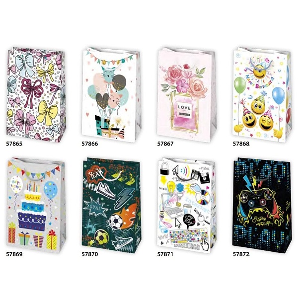 Taška darčeková mix narodeniny dievča / chlapec 16x24x7 cm 1 ks