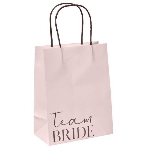 Tašky darčekové Team Bride 21,5x16x5 cm (5 ks)
