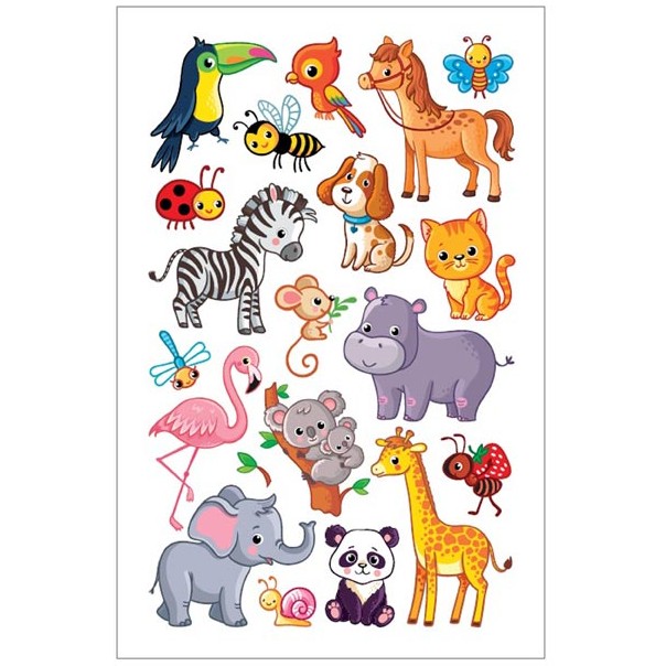 Tetovací obtisky zvířátka 8,5x13 cm