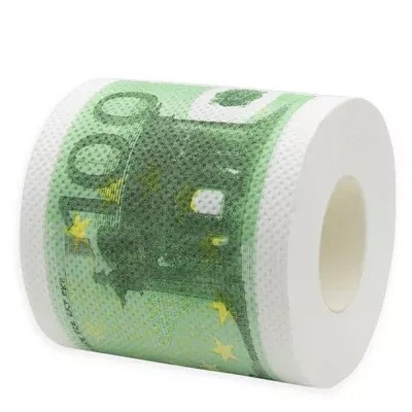 Toaletní papír Euro bankovky
