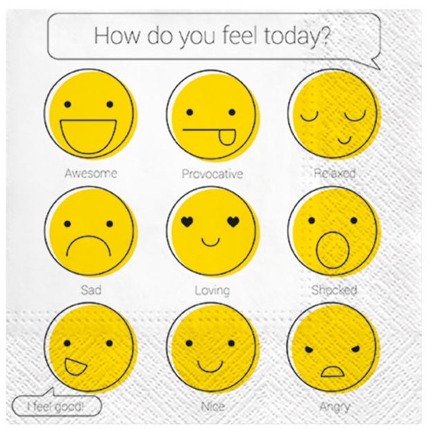 Ubrousky papírové Smajlíci 20 ks