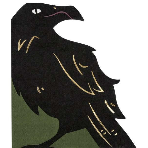 Ubrousky papírové Vrána černá 16 ks