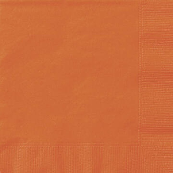 Servítky papierové banketové oranžové 13 x 13 cm 20 ks