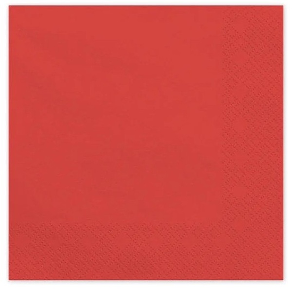 Ubrousky papírové tmavě červené 33x33 cm 20 ks