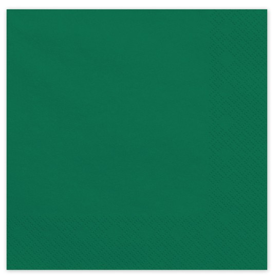 Ubrousky papírové tmavě zelené 33x33 cm 20 ks