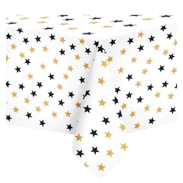 Ubrus plastový s hvězdami 137x274 cm