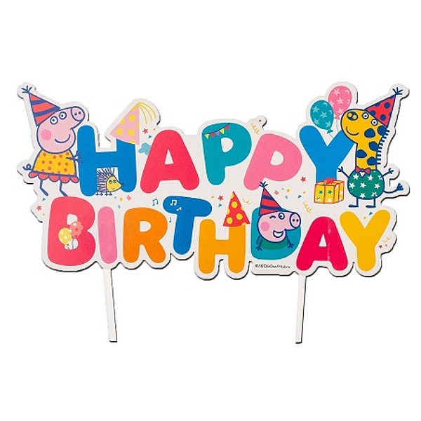 Zápich na dort Happy Birthday Peppa Pig 17,5 cm